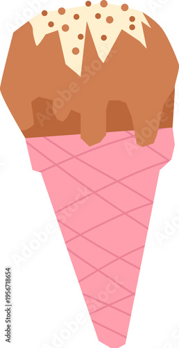Ice Cream Cone Paper Cutout