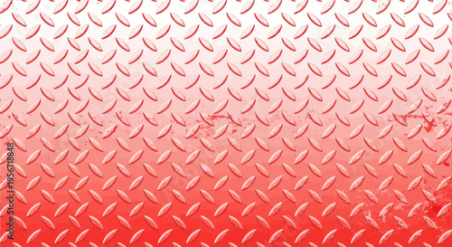 Red Diamond Plate Metal Texture Background