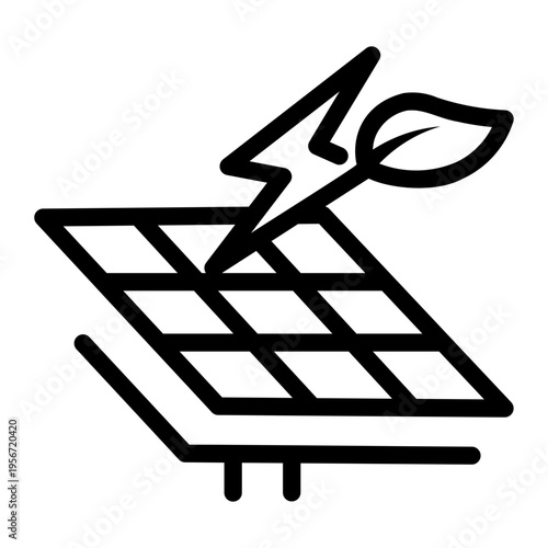 solar pane Line Icon
