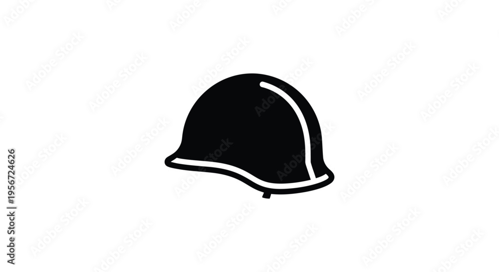 Fototapeta premium Vector black hard hat icon
