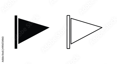 Set of 2 flag icons vector