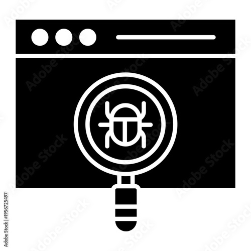 virus scanning Solid icon