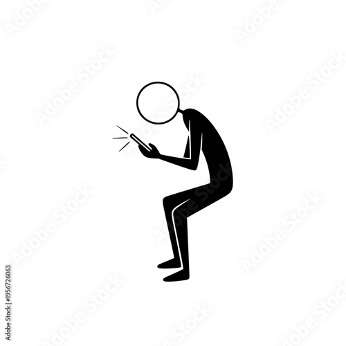 Man Using Smartphone with Shocked Expression.