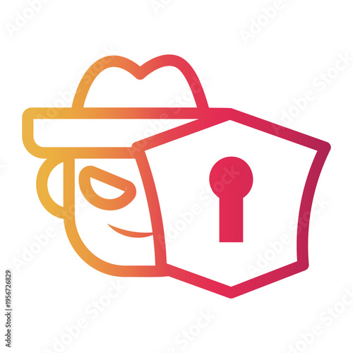 spy Line Gradient Icon