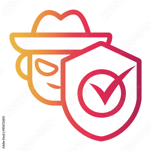 anonymous Line Gradient Icon