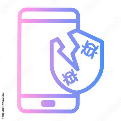 virus Line Gradient Icon