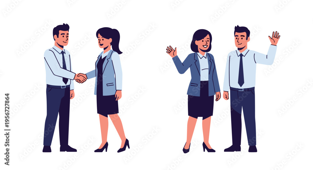 Obraz premium Cartoon Illustration of People Teamwork and Collaboration Laying on Ground