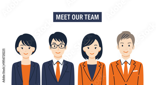 Diverse group of business people team members professional staff portraits