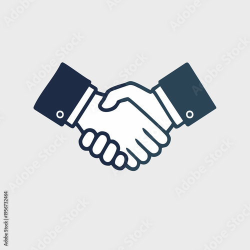 Professional Business Handshake Icon Symbolizing Agreement and Partnership.