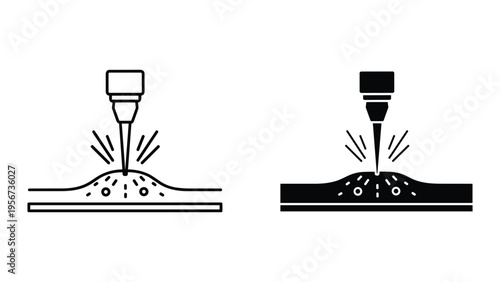 Laser resurfacing and skin rejuvenation icon, dermatological treatment, cosmetic procedure, dermatology