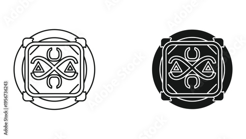 Mystic Symbol, Geometric Rune, Ancient Glyph, Esoteric Icon, Tribal Design, Celtic Knot Inspired