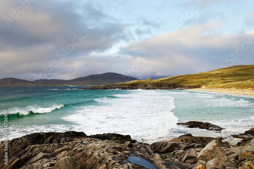 Картината върху платно Traigh Iar beach on Harris, Outer Hebrides, Scotland