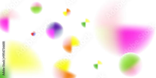 Set color circle gradient noise gradation. Abstract colorful watercolor blur mesh shape on white background. Gradient aura  grain neon blob with noise effect Eps10