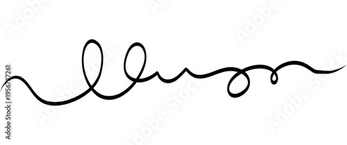 Thin squiggle underline stroke with gentle ups and downs. Minimal continuous line works as highlight for titles, links and handwritten style notes in digital or print layouts.