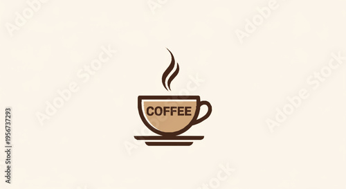 Modern Coffee Shop Logo Minimalist Cup Vector Cafe Branding