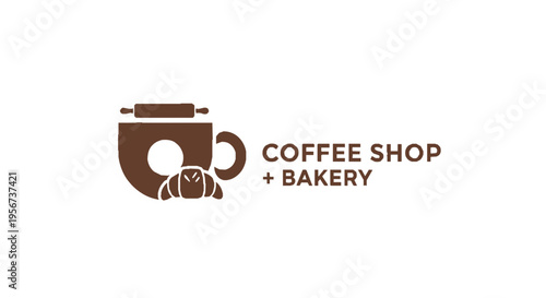 Modern Coffee Shop Logo Minimalist Cup Vector Cafe Branding