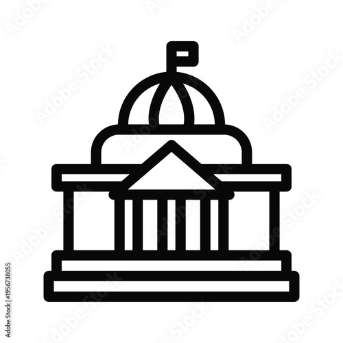 parliament line icon illustration vector graphic.eps
