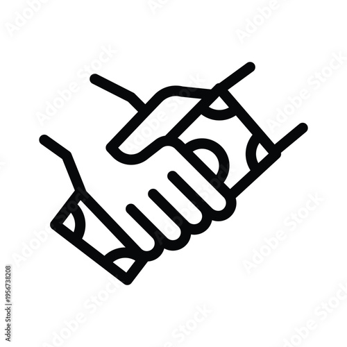  bribery line icon illustration vector graphic.eps