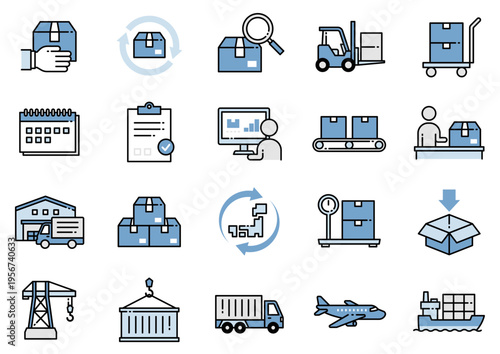 宅配・物流アイコン08　Delivery and logistics icons