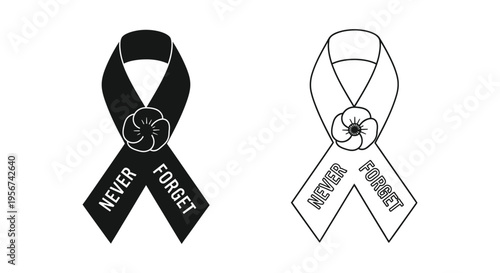 Set of 2 Alzheimer's awareness ribbons vector