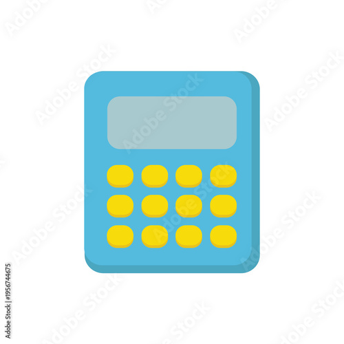 Calculator icon vector, calculator clip art, basic calculator device digital keypad math tool office school equipment icon