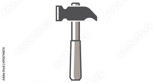 Hammer tool with metal head.