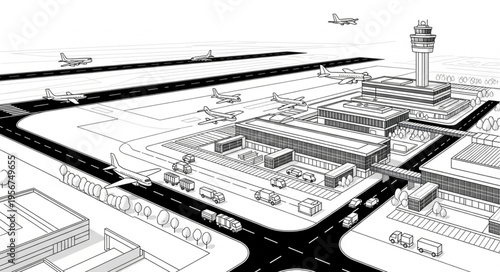 Airport Terminal Building Layout Plan.