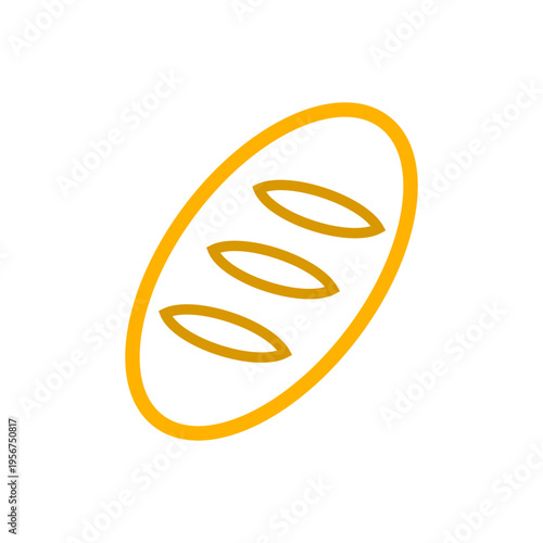 Loaf of bread in simple style icon