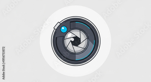 Camera Lens Close Up Detail.