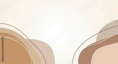 Brown and beige abstract shapes.