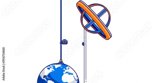 The Concept of Space Elevators Represents a Futuristic Technology in Orbit Around Earth