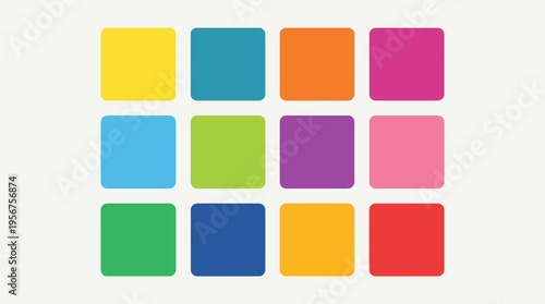 Collection of colored squares icons.