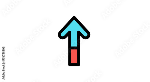 Free Download Simple Upward Arrow Symbol Indicating Directional Growth And Progress - GFXLoad