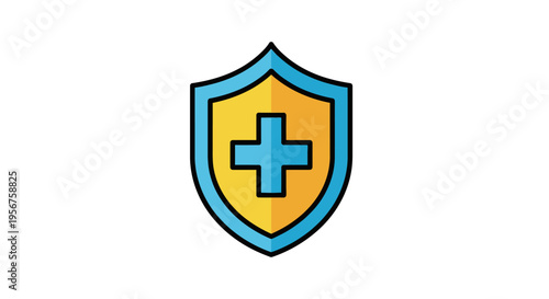 Free Download Protective Shield With Medical Cross Representing Healthcare Safety And Security - GFXLoad
