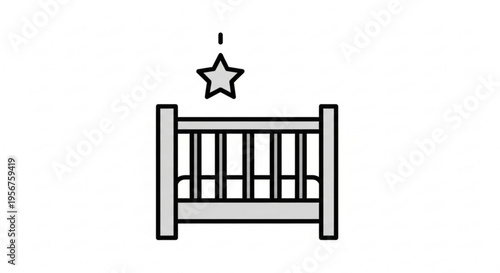 Baby crib with star above symbolizing peaceful slumber and nursery decor inspiration