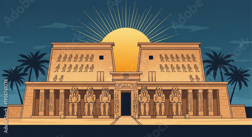 Egyptian Temple Ancient Architecture.