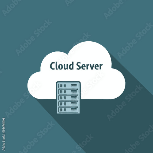 Cloud Server Technology Concept Illustration.