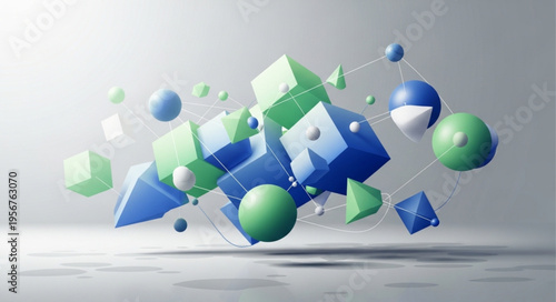 Geometric shapes in motion blur.