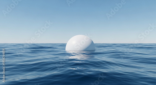 Iceberg floating in ocean water.