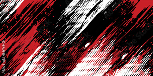 Gaming esport background striking stripes electric banner vector illustration design red black grunge brush wing comic pattern modern abstract concept livery stripes decal paint splash splatter.eps 10