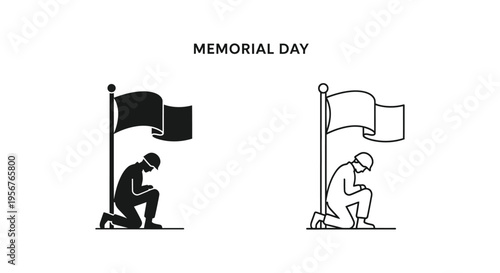 Memorial Day icons vector