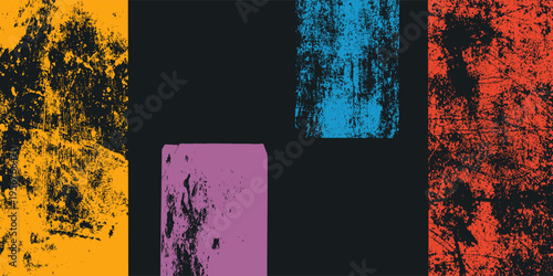 Grunge vector background. Dirty artistic design element, box, frame or background  for text. Halftone texture. Grunge rough edges. Old wall. Grainy backdrop. eps 10