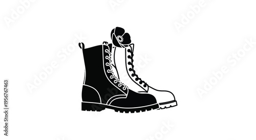 Vector hiking boot icon