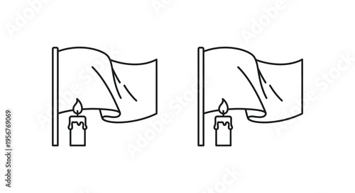 Set of 2 flag icons vector