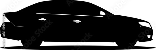 Classic sedan automobile silhouette side profile