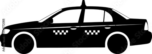 City taxi cab shadow for public transportation service