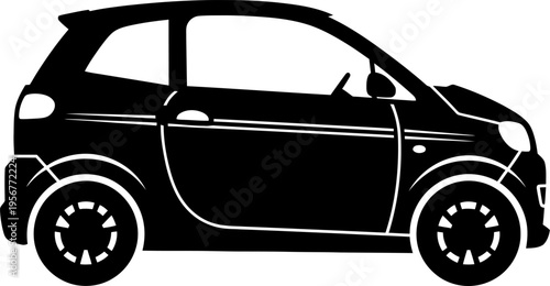 Compact electric city car designed for urban parking