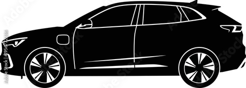 Contemporary suv silhouette with distinct automotive styling