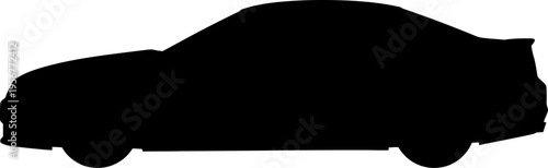 Elegant urban sedan silhouette for modern transportation