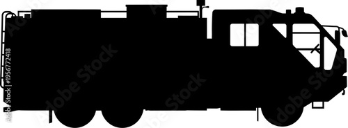 Emergency fire truck figure for airport rescue operations